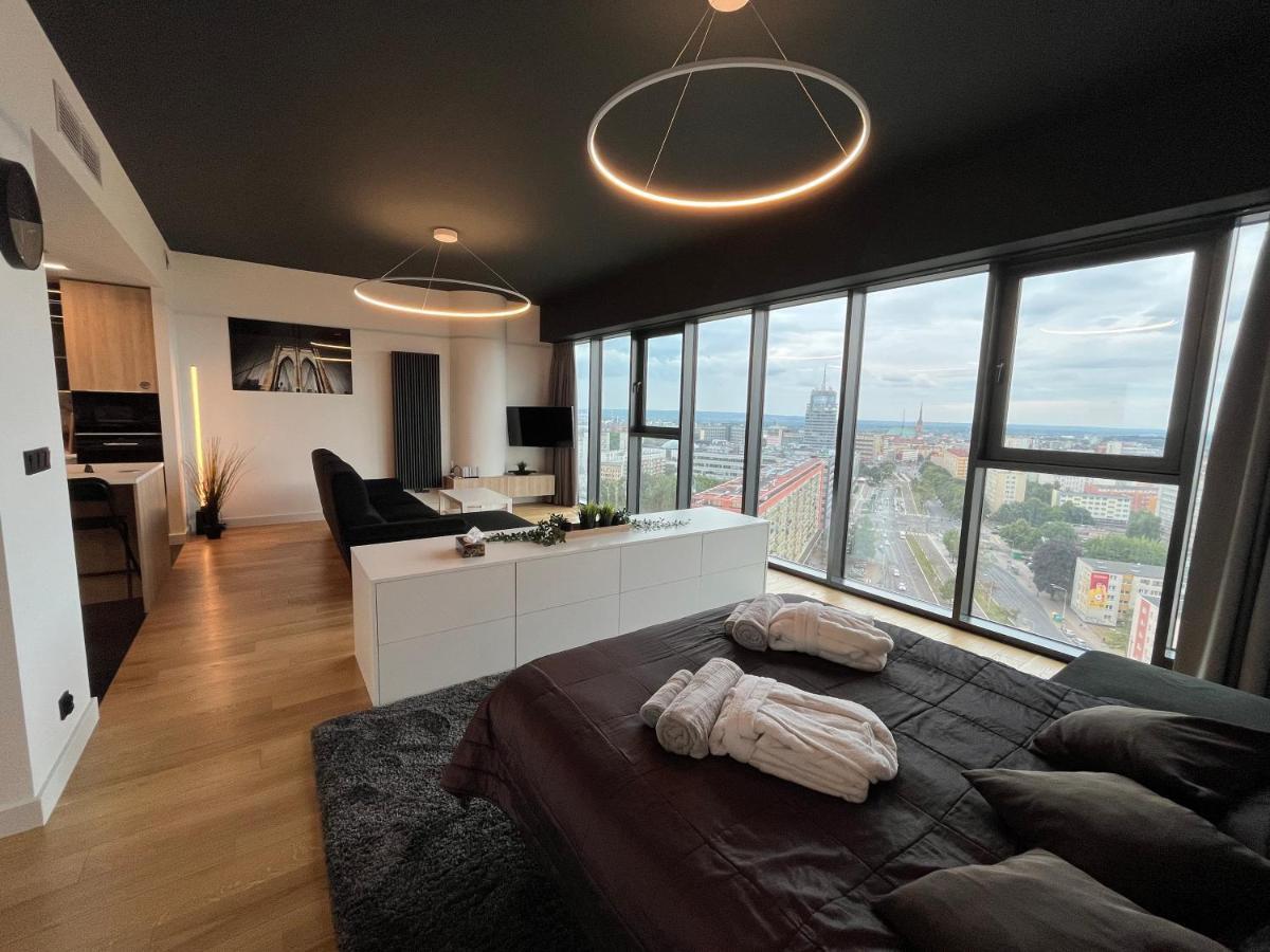 Hanza Tower - Luxurious Apartment 60M2 - 15Th Floor City View Szczecin Luaran gambar